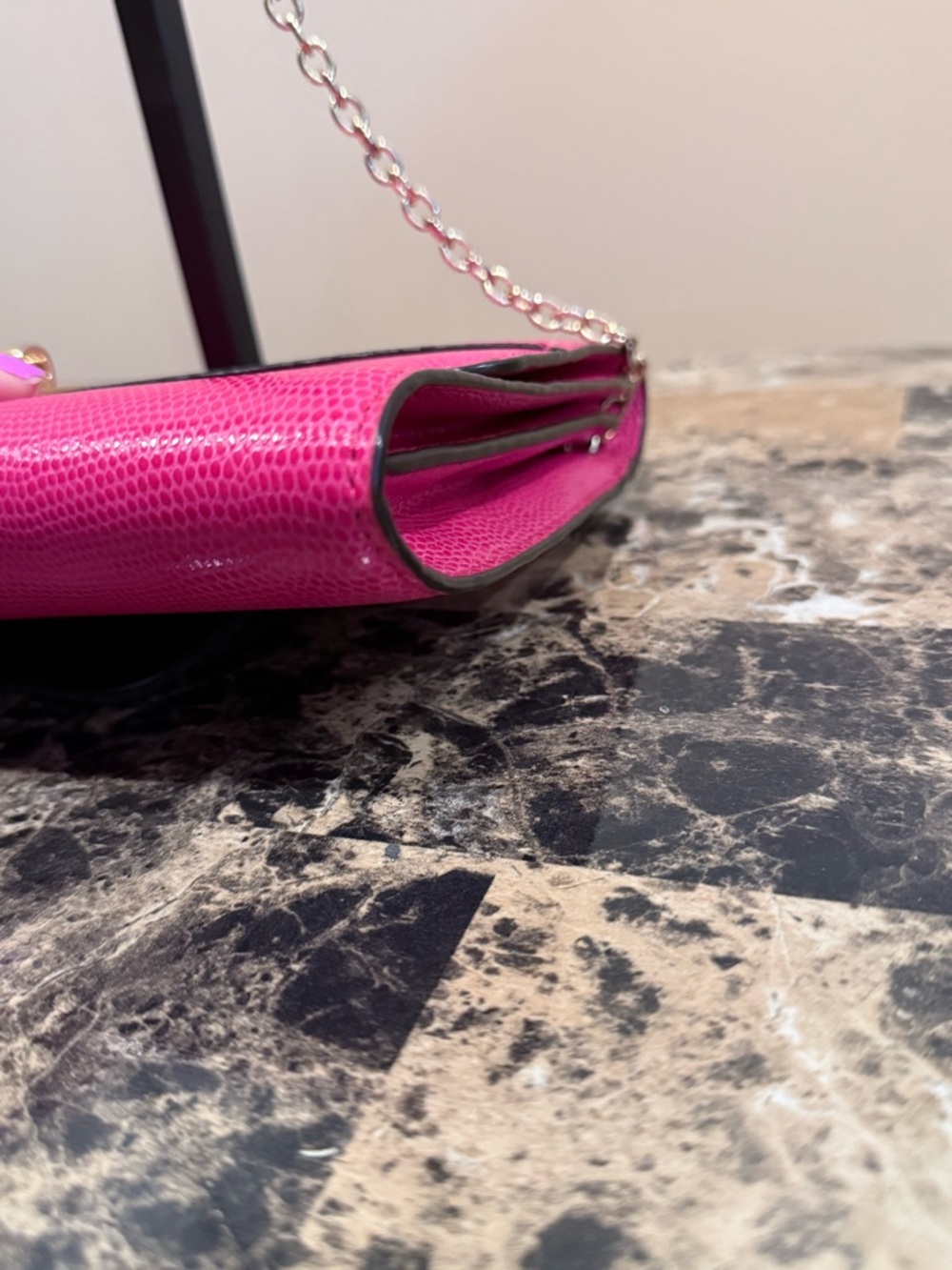 Henri Bendel Snakeskin-Embossed Uptown Crossbody/ Clutch - Picture 8 of 14